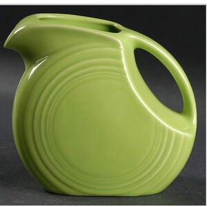 Fiesta Green Ceramic Pitcher Lemongrass Large Disk Pitcher